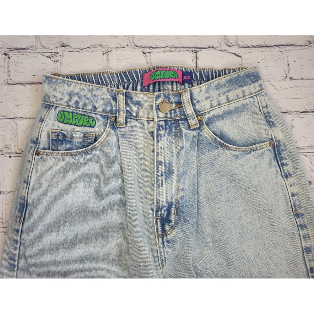 Empyre Tori Relaxed High Waisted Light Wash Denim Jeans XS Skate Streetwear